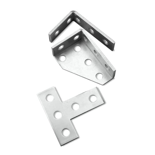 X204 Superstrut Corner Angle Bracket, (4) Holes, 6-3/8 in L x 6-5/8 in W x 1/4 in THK, Steel