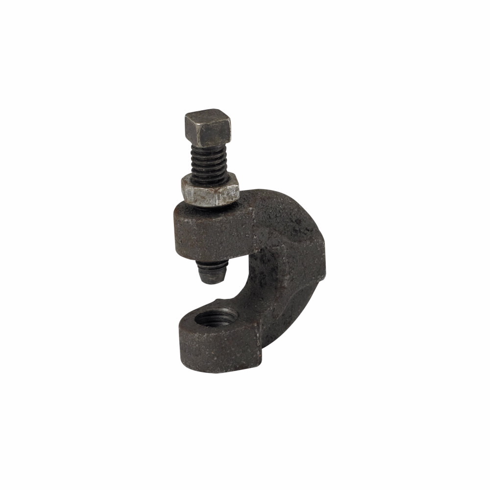 B3036L-1/2ZN C-Clamp With 4 Hex Nuts, 1/2-13 Rod, 3/4 in THK, 380 lb Load, Malleable Iron, Zinc Plated
