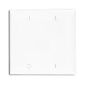 80725-W Blank Wallplate, 2 Gang, White
