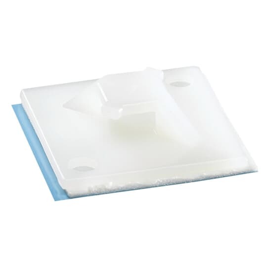 TC347A Ty-Rap Cable Tie Mounting Base, 4-Way, Self-Adhesive Mount, 0.301 in W Tie, Nylon/Polyamide 6.6, Natural