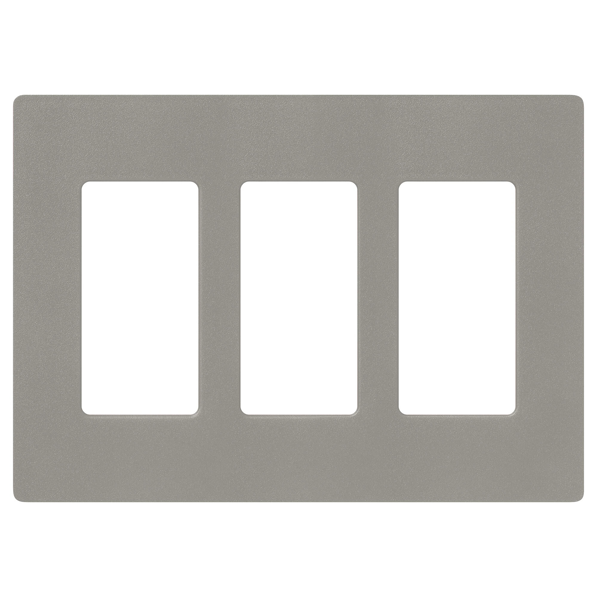 SC-3-CS Claro Wall Plate for Decorator-Style Dimmers, Switches, and Outlets, 3 Gang, Satin, Cobblestone