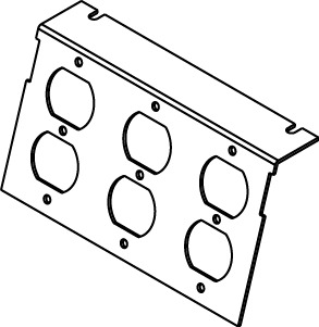 C8005P-3DBP Communication Plate, Die Cast Zinc