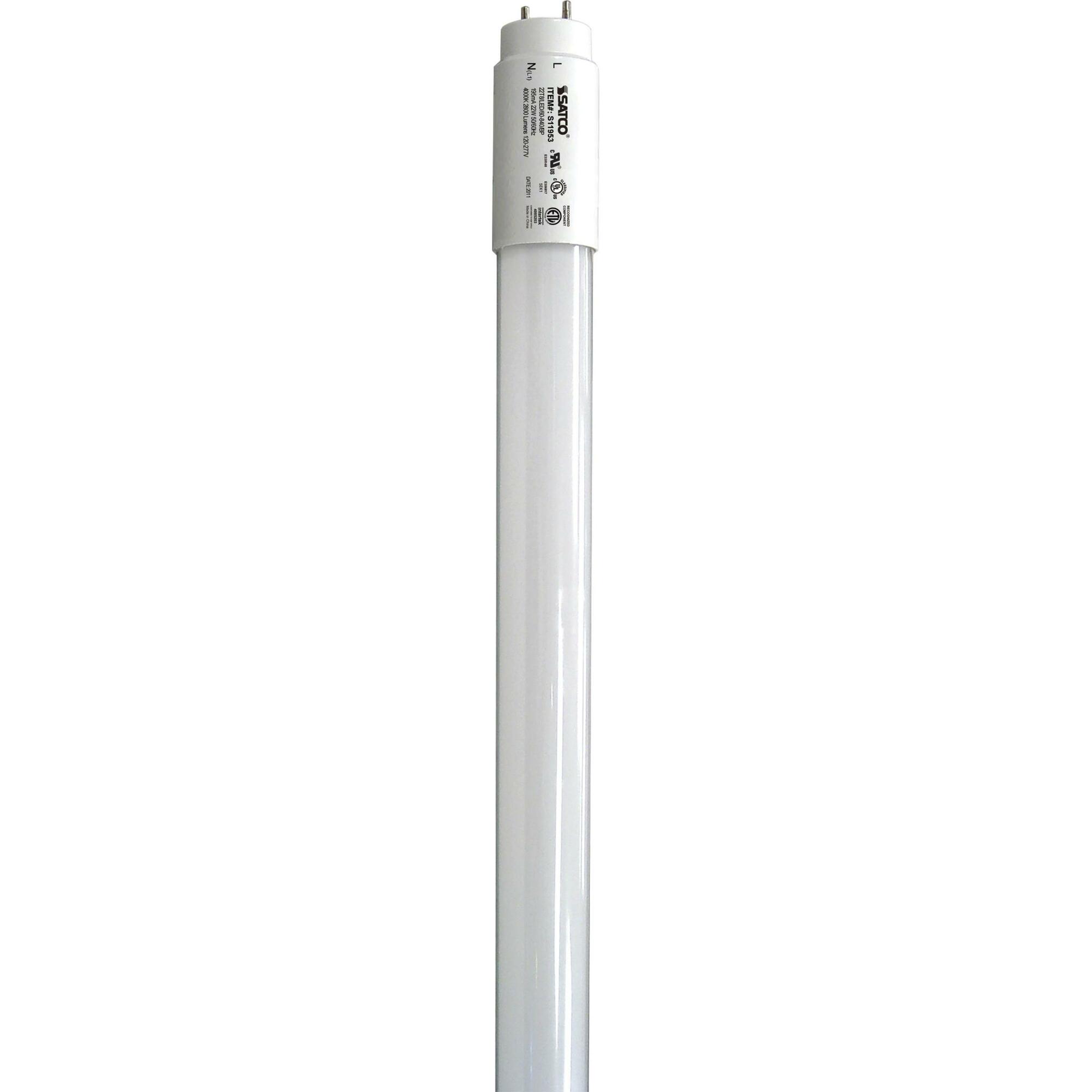 S11953 Type B Ballast Bypass Non-Dimmable LED Lamp, 22 W, 40 W Incandescent Equivalent, G13 Lamp, T8 Linear Shape, 2800 Lumens