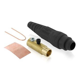 18D32-UY Rhino-Hide Ball Nose Cam-Type Detachable Single Pole Plug, 600 V, 400 A, 1/0 to 4/0 AWG Wire, Female/Single Set Screw Connection, NEMA 3R NEMA Rating
