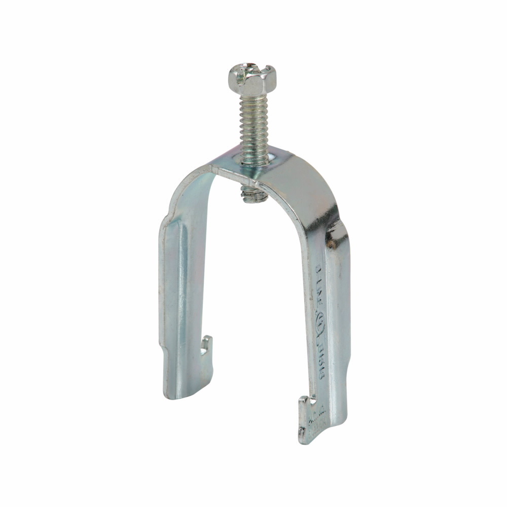 B1512S Conduit/Cable to Strut Clamp With Saddle, 3/4 in, 1/2 in Conduit, 200 lb Load, 0.5 to 0.84 in OD, Steel