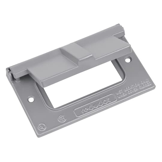 DCCG-BR Red Dot Weatherproof Receptacle Cover, 4-9/16 in L x 2-27/32 in W, Die-Cast Aluminum