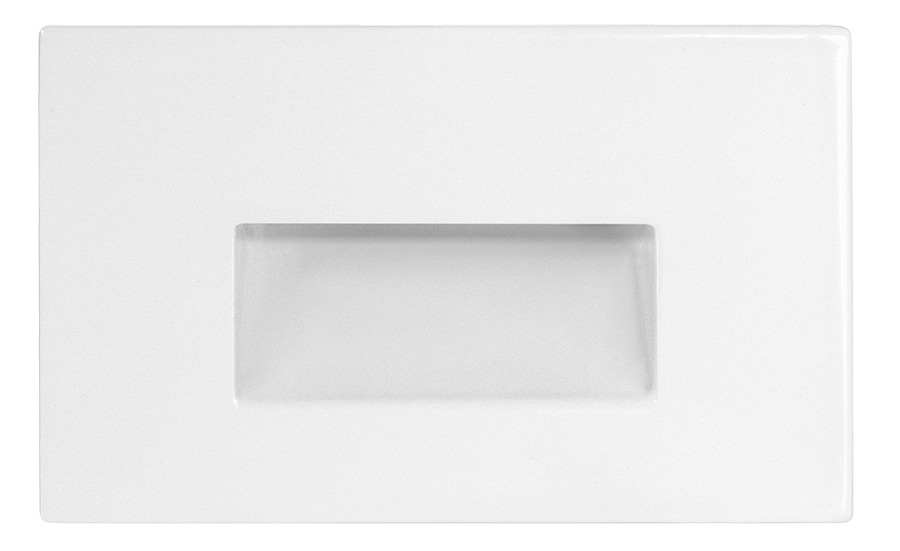 FSLEDH3NW/120 1/2 in Trim Horizontal Step Light, LED Lamp, 3 W Fixture, 120 V AC, White/Polyester Powder Coated Housing
