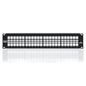 4S255-S48 QuickPort 2-RU Flat Shielded Patch Panel, 48 Ports, 304 Stainless Steel