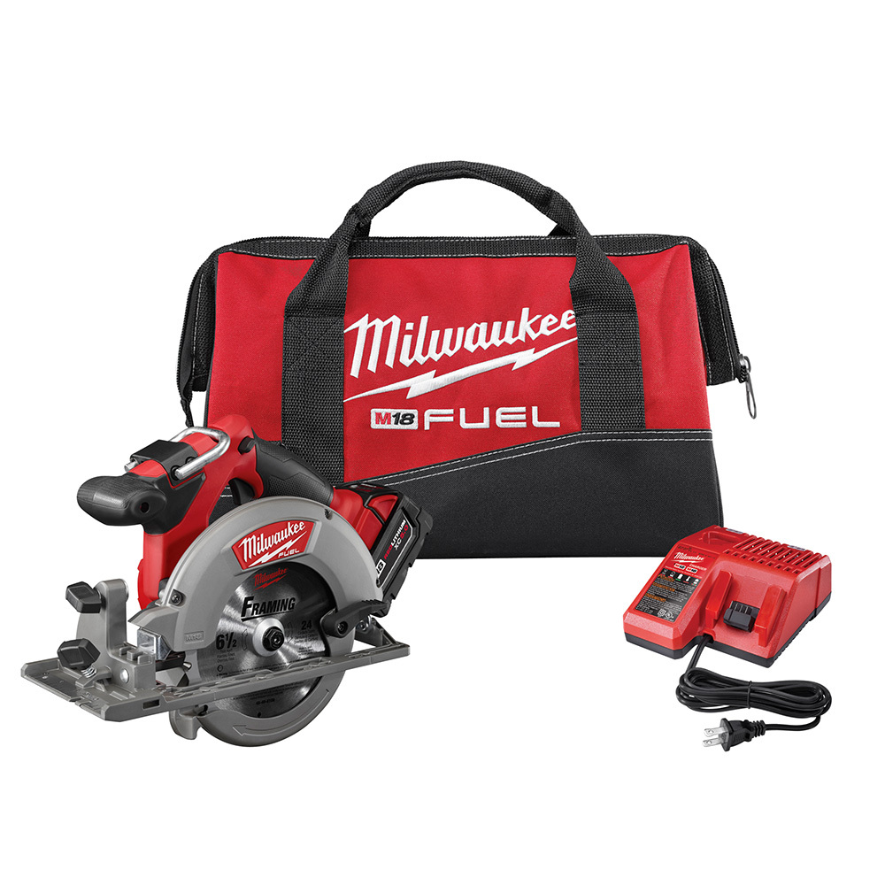 2730-21 M18 Fuel Cordless Circular Saw Kit, 6-1/2 in Blade, 5/8 in Arbor/Shank, 18 V DC, 1-5/8 in, 2-3/16 in D Cutting, Li-Ion Battery