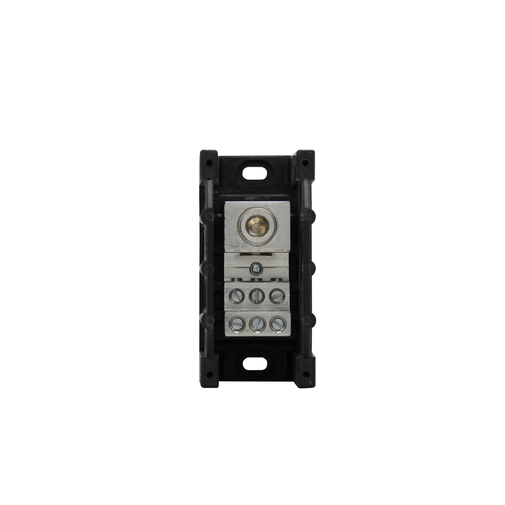 PDB323-1 Barrier High SCCR Power Distribution Block, 600 V AC/DC, 310 A, 1 Pole, 4 AWG to 350 kcmil Cu Line, (6) 12 to 4 AWG Cu Load, 8 to 4 AWG Wire, Aluminum/Phenolic