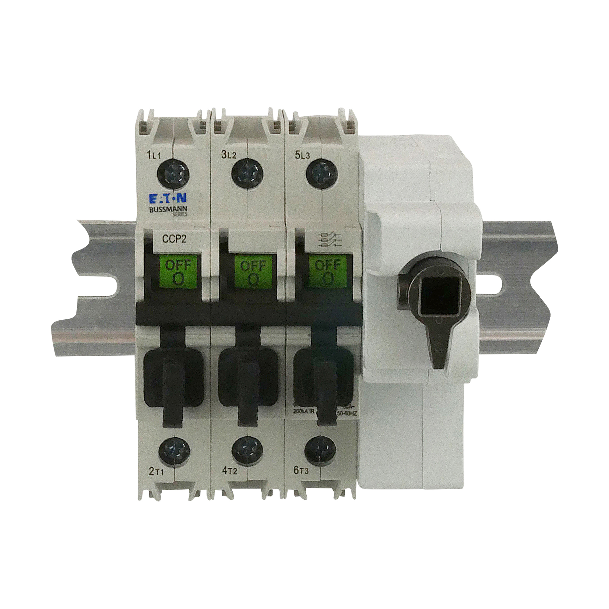 CCP2R-2-30CC Compact Fused Circuit Protector Disconnect Switch, 600 V AC/125 V DC, 30 A, 2 Poles, Class CC Fuse
