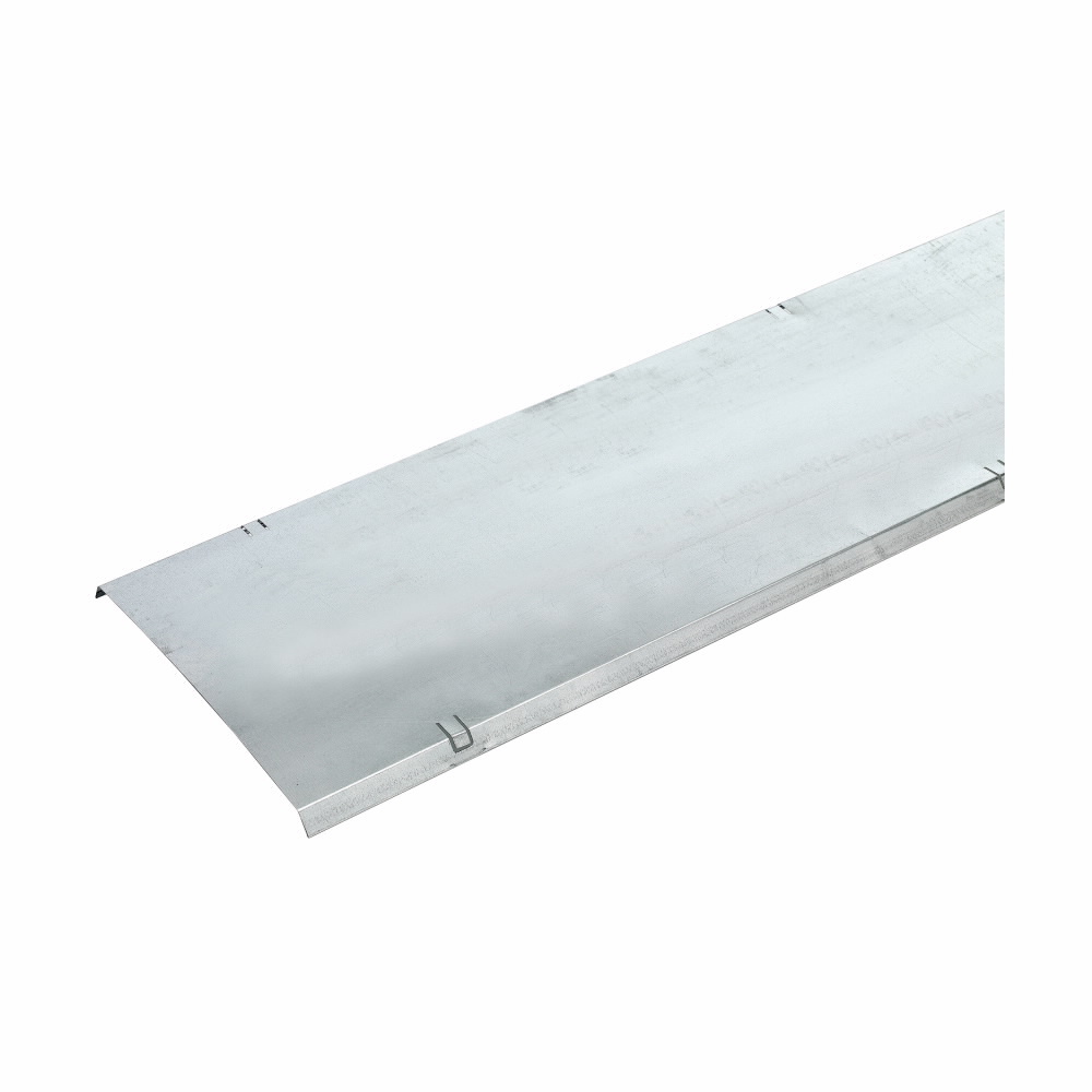 Flextray cover, Pre-galvanized zinc finish, Steel, Easy bend-over tabs secure cover to trays, 4"X 118"flextray covers