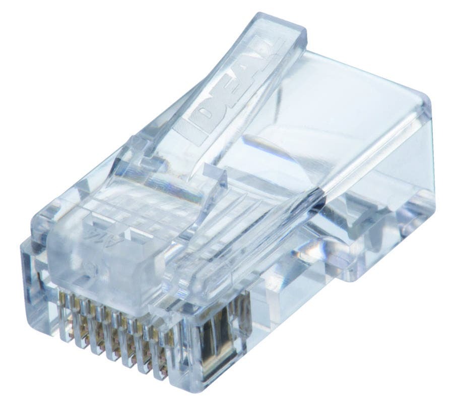 85-372J 8-Contact 8-Position Feed-Through RJ45 Modular Plug