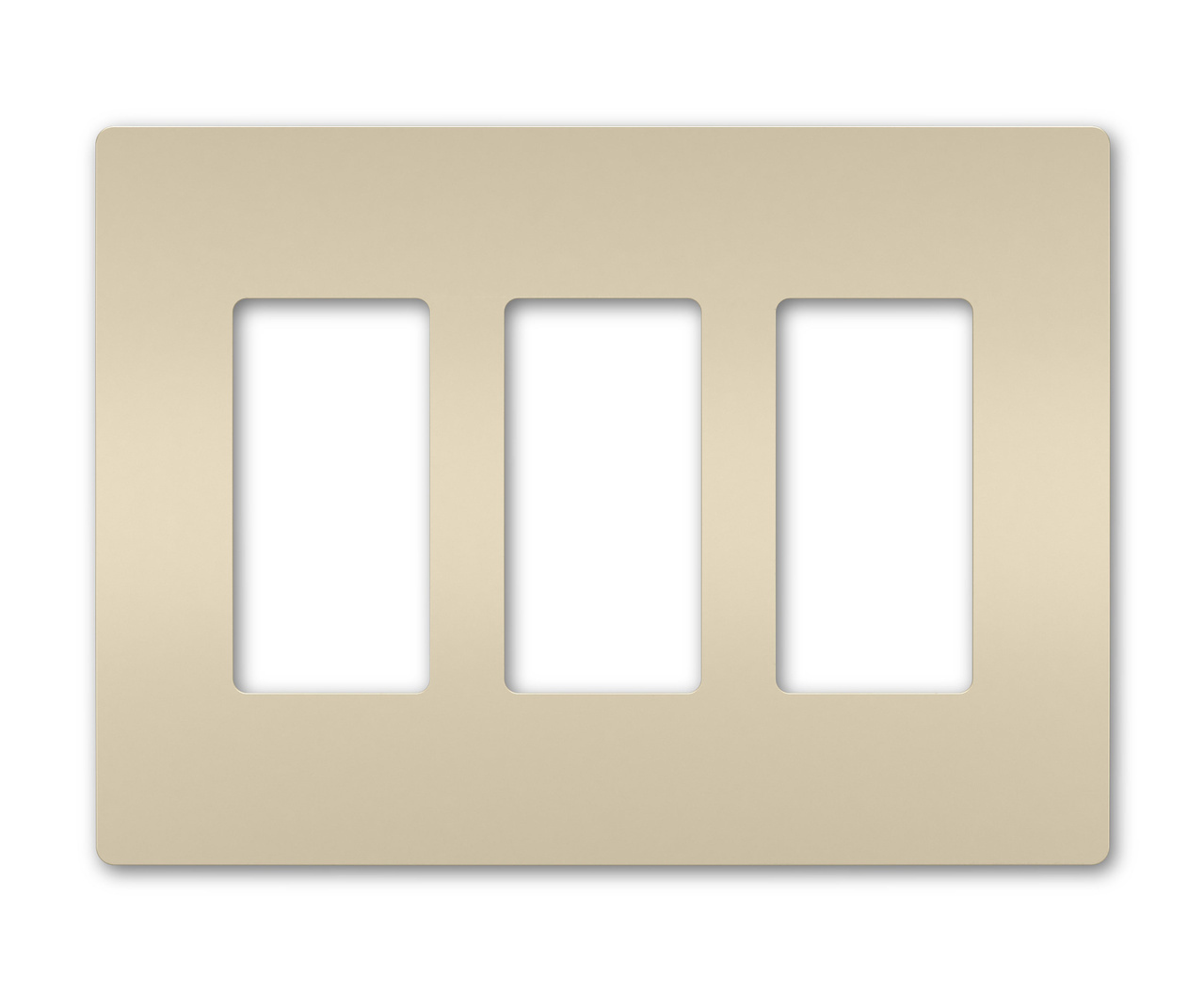 RWP263LA radiant 3-Gang Screwless Wall Plate, Light Almond