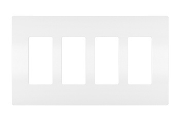 RWP264W radiant 4-Gang Screwless Wall Plate, White