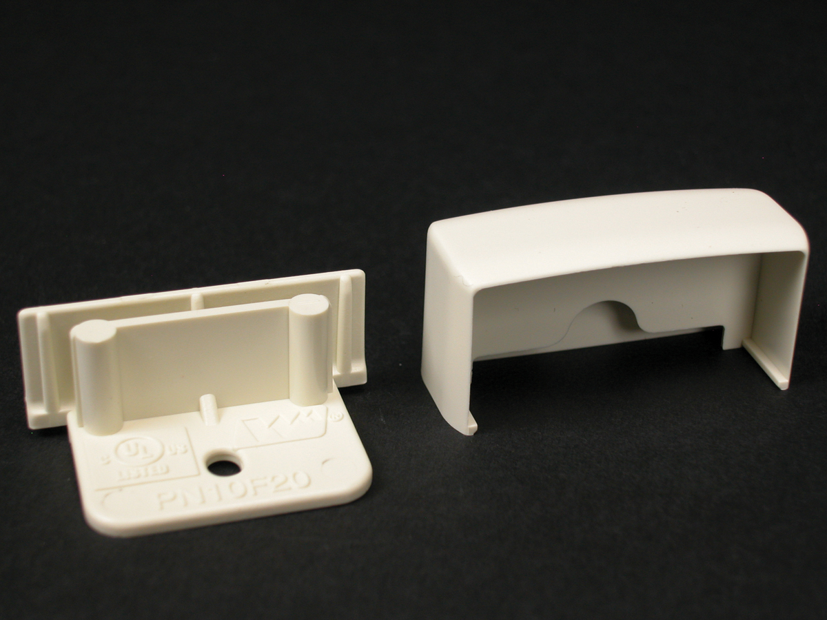 PN05F20WH 1-Channel Non-Metallic Blank End Fitting, For Use With Eclipse PN03, PN05, PN10 600 V AC Raceway, PVC, White