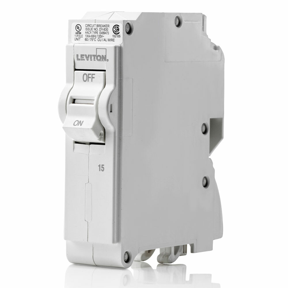LB115 AFCI/GFCI Basic Standard Branch Circuit Breaker, 120 V AC, 15 A, 10 kA Interrupt, 1 Poles