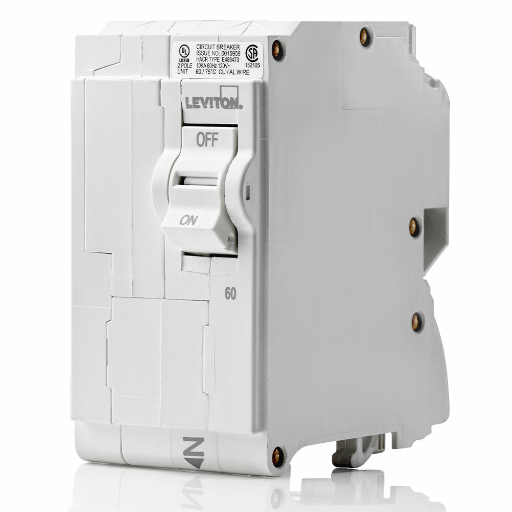 LB260 AFCI/GFCI Basic Standard Branch Circuit Breaker, 120/240 V AC, 60 A, 10 kA Interrupt, 2 Poles