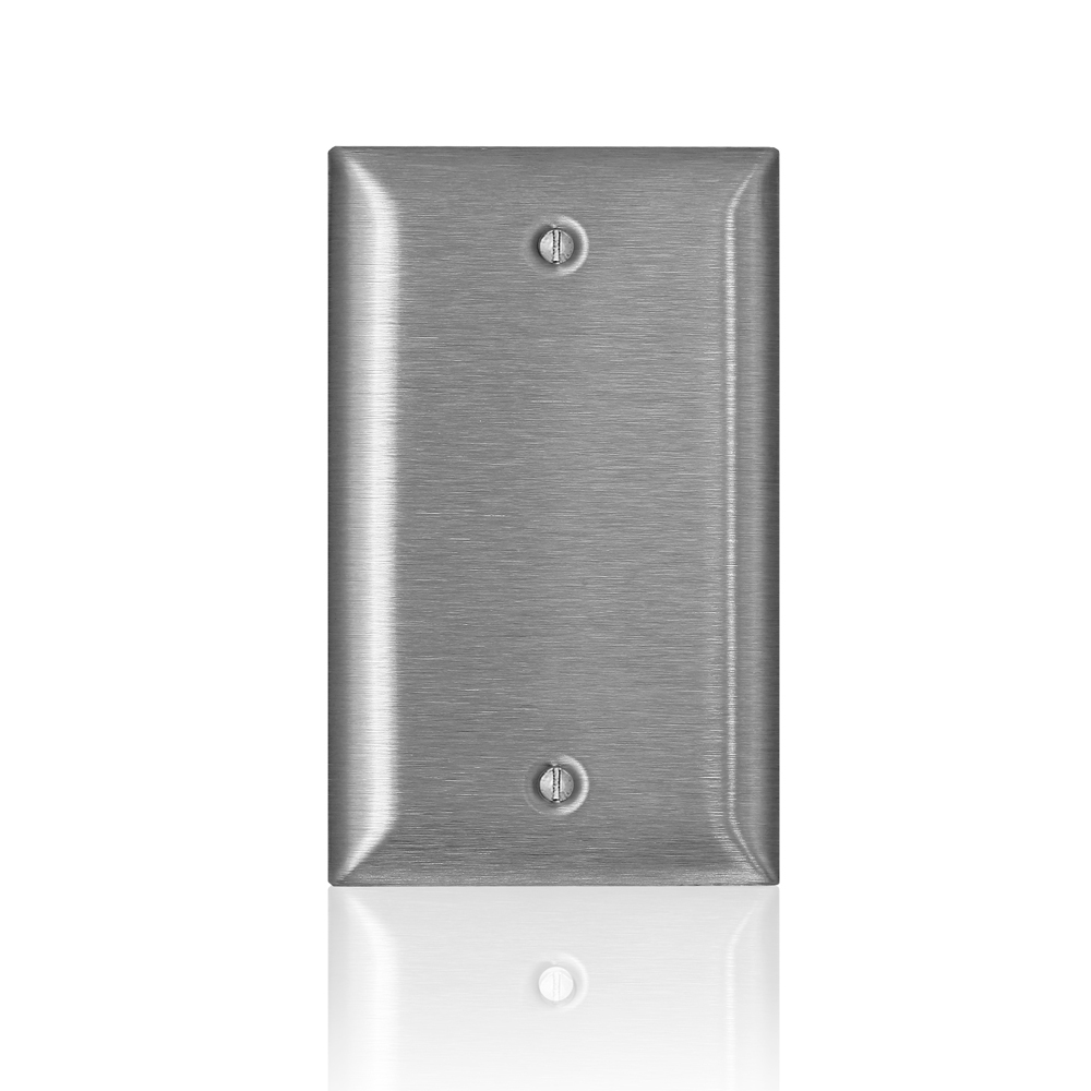 SS13-40 C Series Non-Magnetic Standard Wall Plate, 1 Gangs, 2.79 in W x 4.54 in H, 302/304 Stainless Steel, Silver