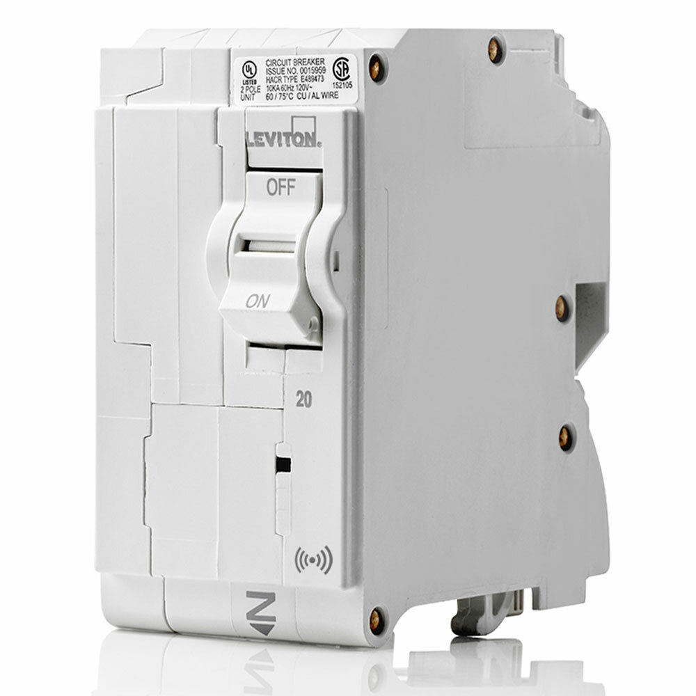 LB220-S Smart Standard Branch Circuit Breaker, 120/240 VAC, 20 A, 10 kA Interrupt, 2 Poles, Magnetic Trip