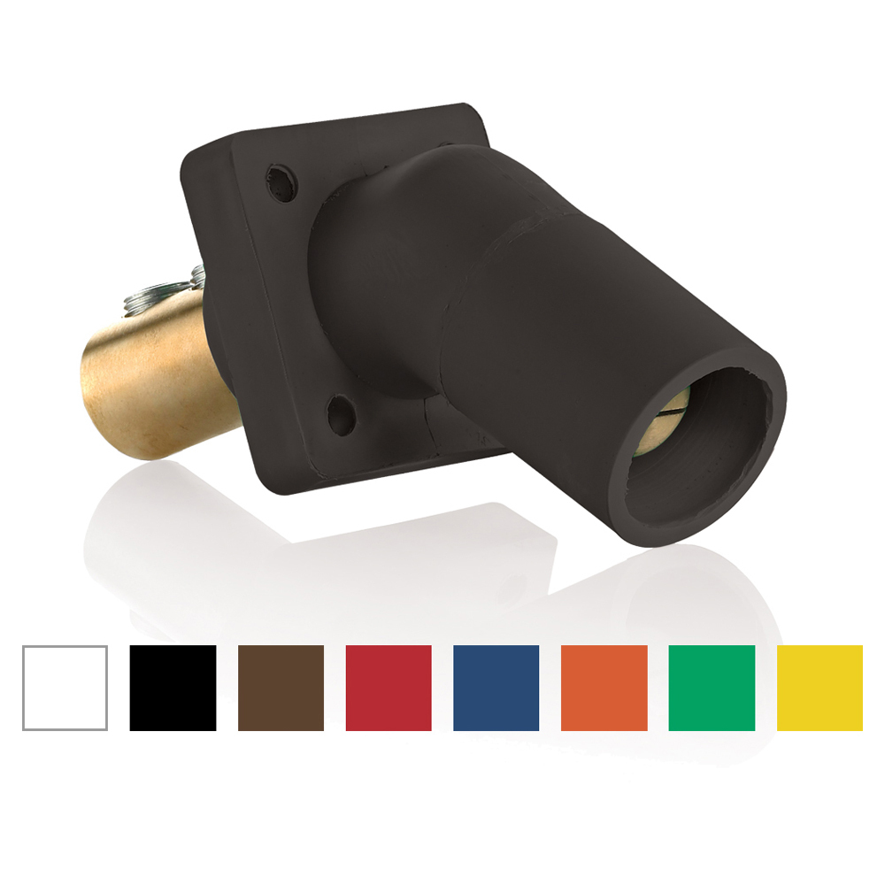 16R27-UY Rhino-Hide 16 Series Cam Type Taper Nose Single Pole Receptacle, 400 A, 1/0 to 4/0 AWG Wire, Double Set Screw Connection, NEMA 3R NEMA Rating