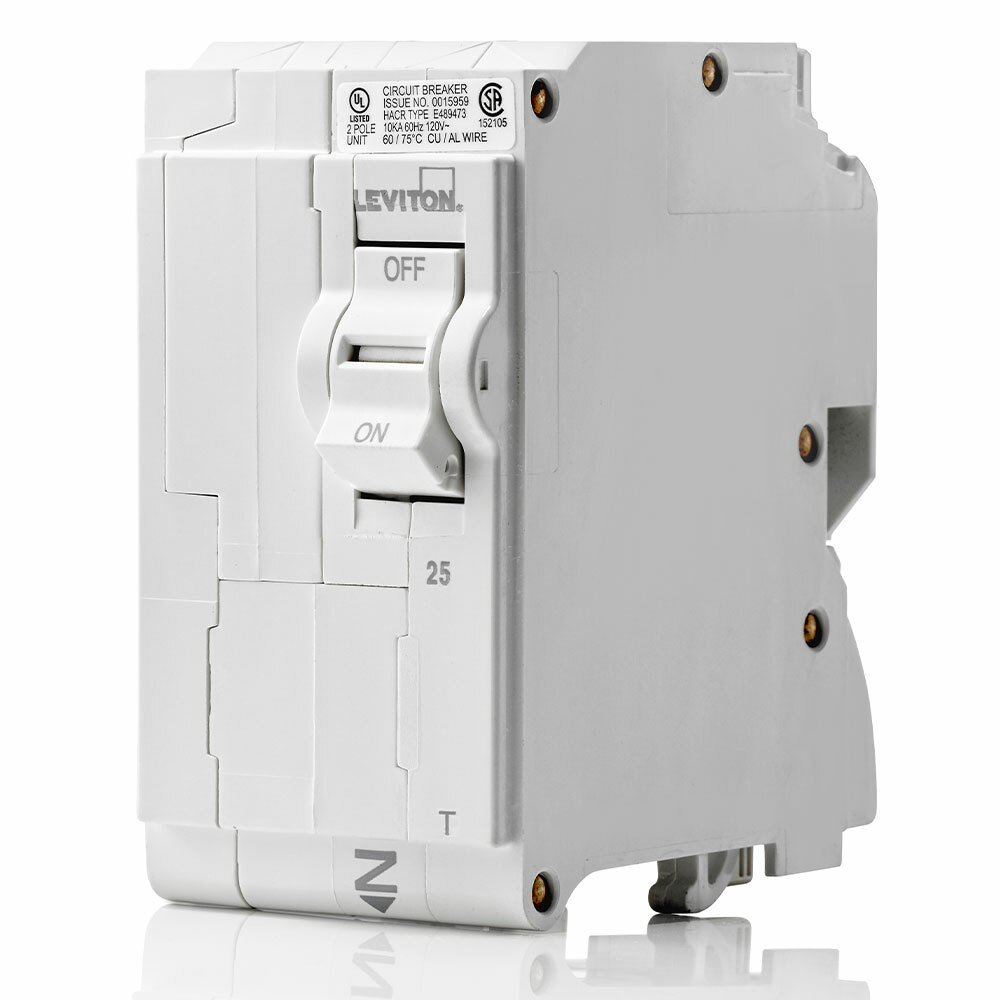 LB225-T Standard Circuit Breaker With Instruction Sheet, 120/240 V AC, 25 A, 10 kA Interrupt, 2 Poles