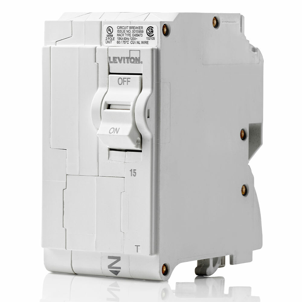 LB215-T Standard Circuit Breaker, 120/240 V AC, 15 A, 10 kA Interrupt, 2 Poles