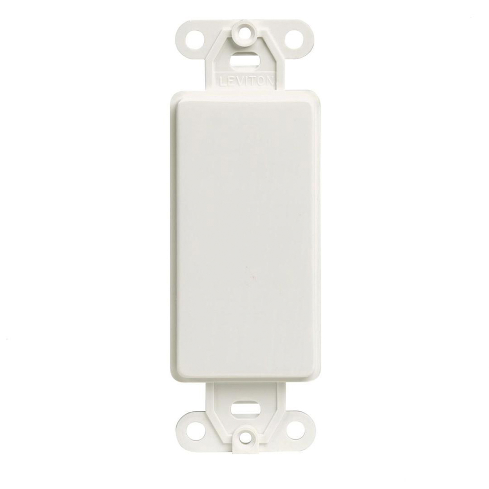 80414-2W Decora Blank Insert, For Use With Decora Wallplate, Plastic, White