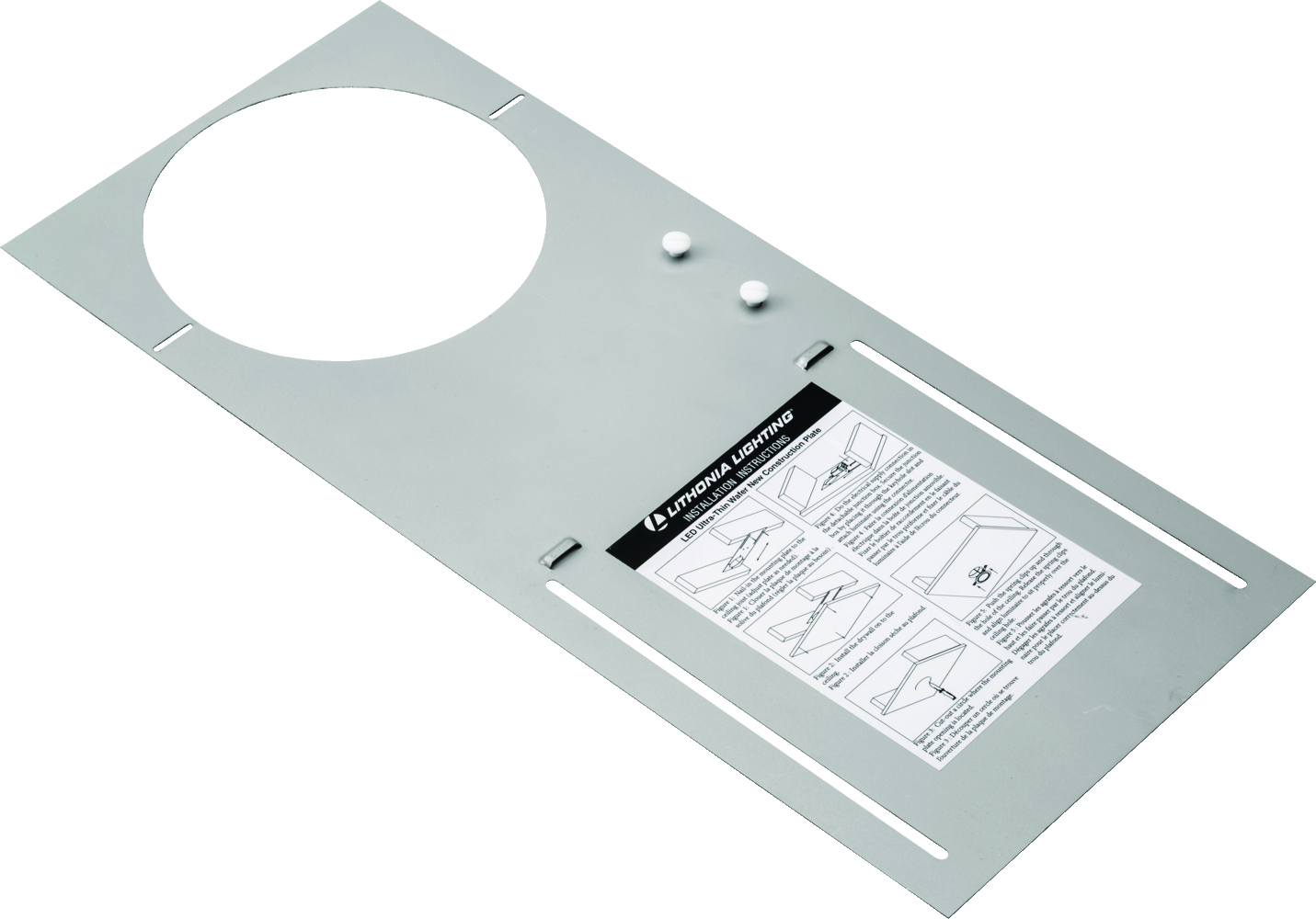 WF6 PAN R12 New Construction Pan, For Use With 6 in Wafer Thin LED Recessed Downlight, 120 V 14 W, Aluminum, White