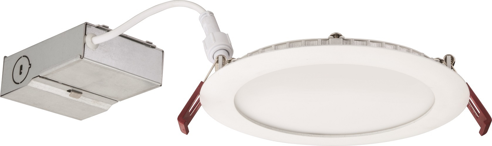 WF6 LED 50K MVOLT MW M6 Dimmable Round Wafer Thin Recessed Downlight, LED Lamp, 6 in Ceiling Opening, 120 to 277 V AC, Die Cast Aluminum Housing