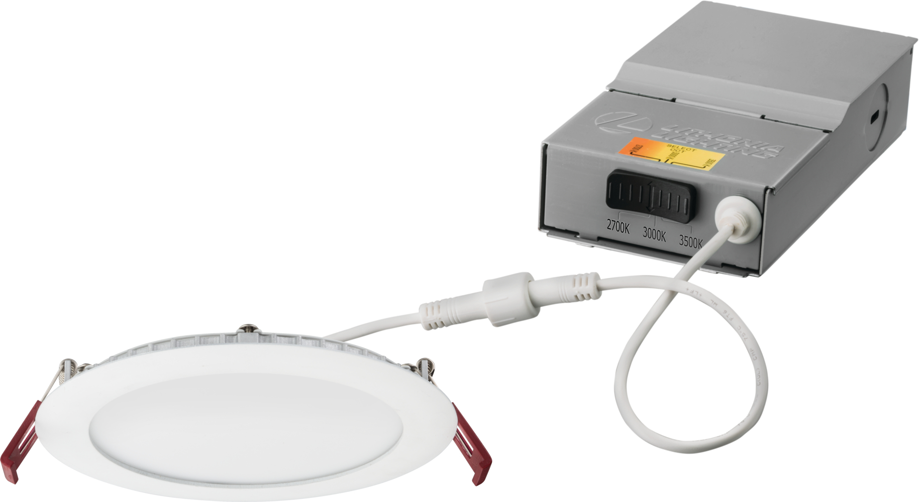WF6 LED 30K40K50K 90CRI ORB M6 WF6 Dimmable Round Wafer Thin Recessed Downlight, LED Lamp, 13 W Fixture, 6 in Ceiling Opening, 120 to 277 VAC, Die Cast Aluminum Housing