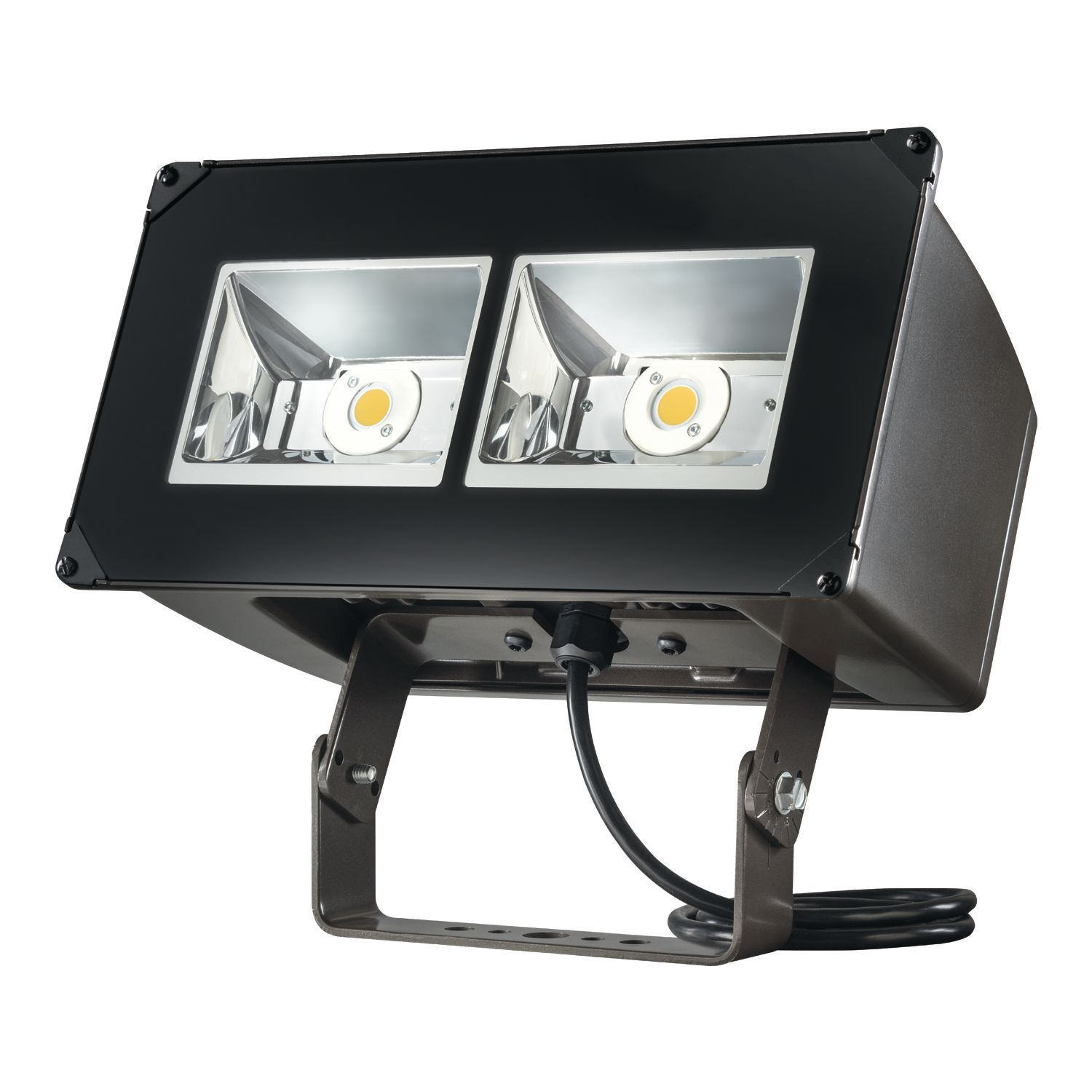 NFFLD-C25-T Lumark NFFLD Rectangular Floodlight Fixture, (2) Lamps LED Lamp, 85 W Fixture, 120/277 V AC, Carbon Bronze Housing