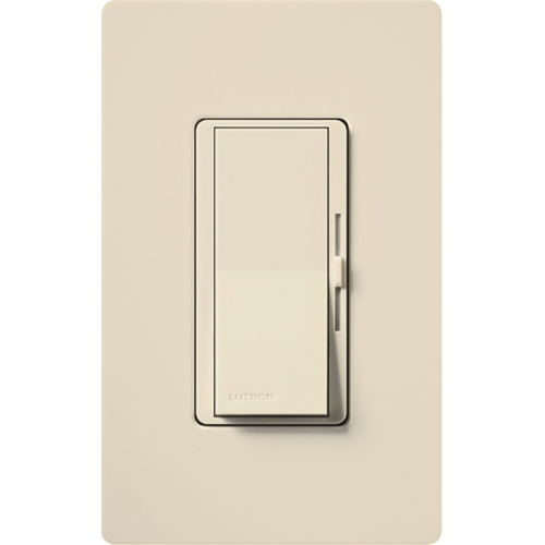 DVRP-253P-LA Diva Reverse-Phase Dimmer Switch, 250W LED or 500W ELV, 1 Pole/3-Way, Neutral Required, 120V, Light Almond