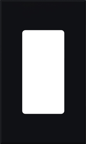NT-R3-NFB-BL Nova T Wall Plate Kit for Small Accessory/Wall Keypad Insert, 1 Gang, No Fins Broken, Matte, Black