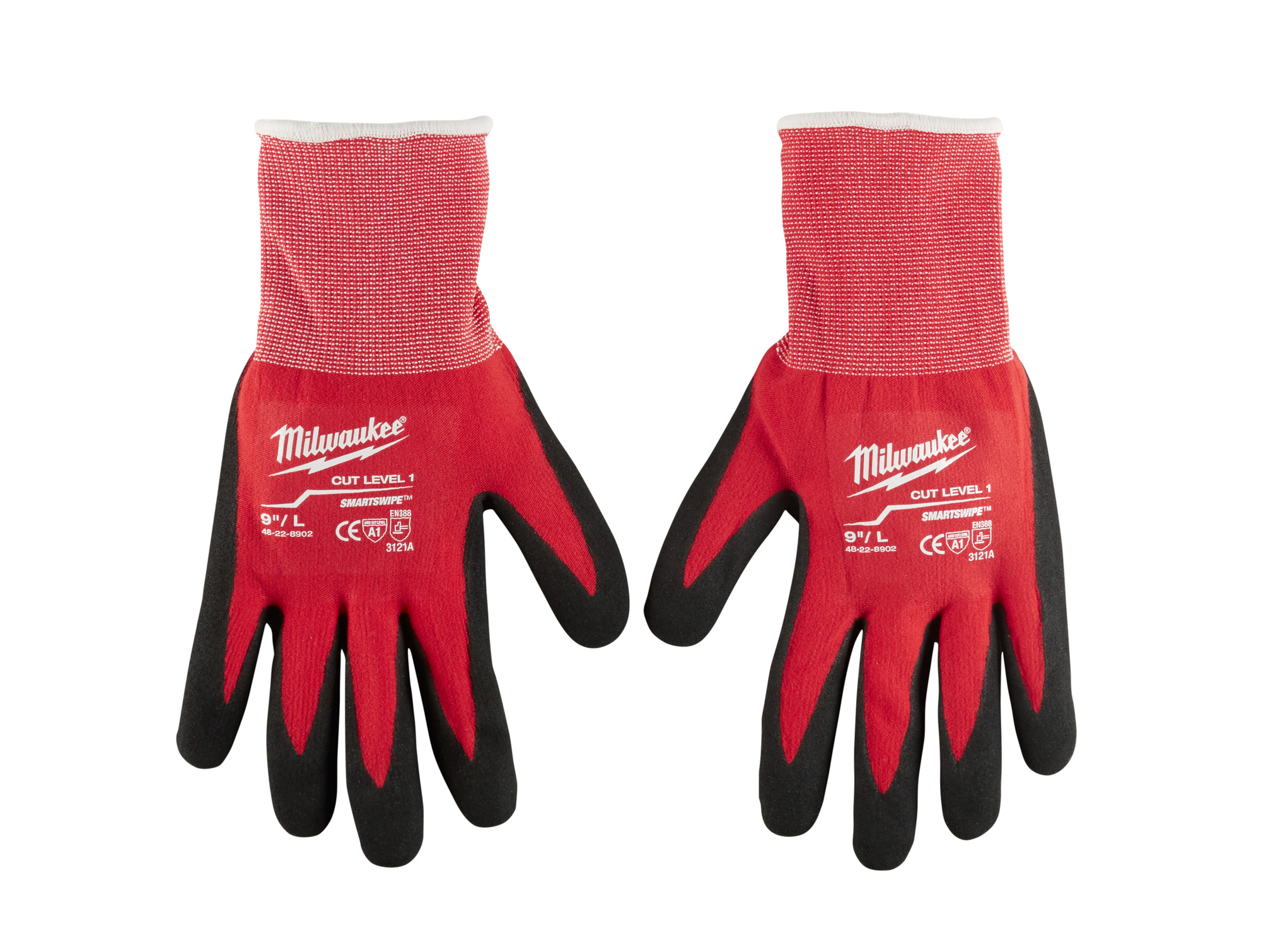48-22-8902 Breathable Unisex Gloves, L, Nylon/Lycra Blend, Knit Wrist Cuff, Resists: Cut and Puncture, ANSI Cut-Resistance Level: A1, ANSI Puncture-Resistance Level: 1