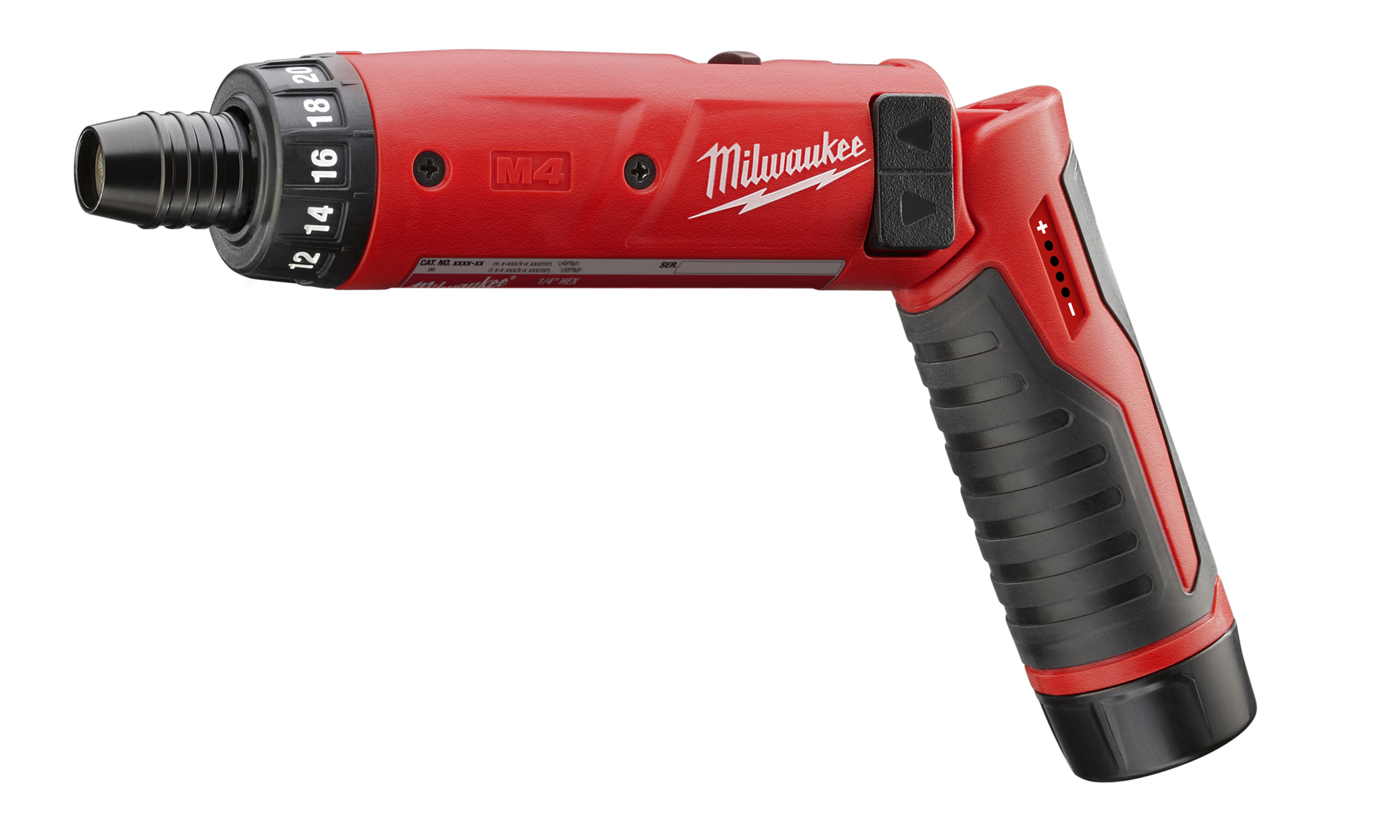 2101-22 M4 Cordless Screwdriver Kit, 1/4 in Chuck, 4 V DC, 44 in-lb Torque, Li-Ion Battery