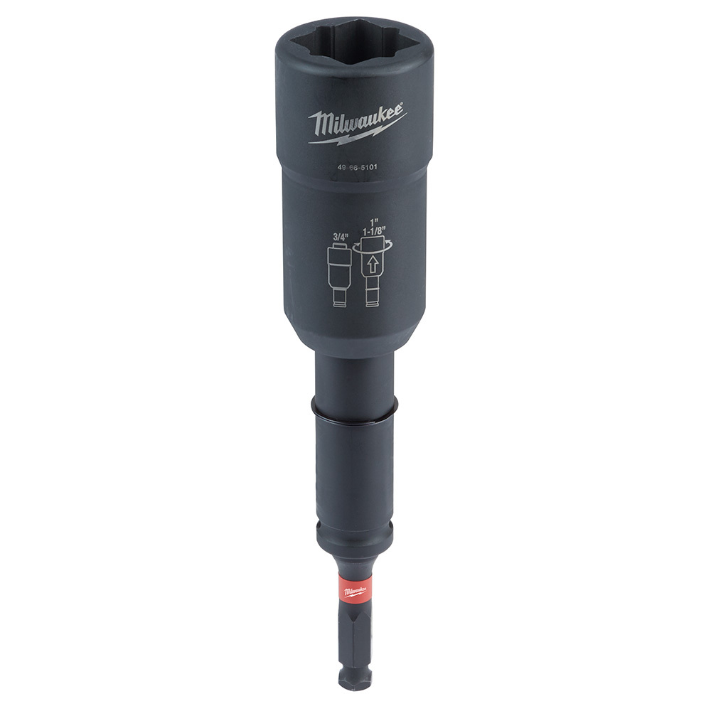 49-66-5101 Shockwave 2-Piece 3-in-1 Linemans Distribution Socket, 1/2 in Square Drive, 7/16 in Impact Socket, 4 Points