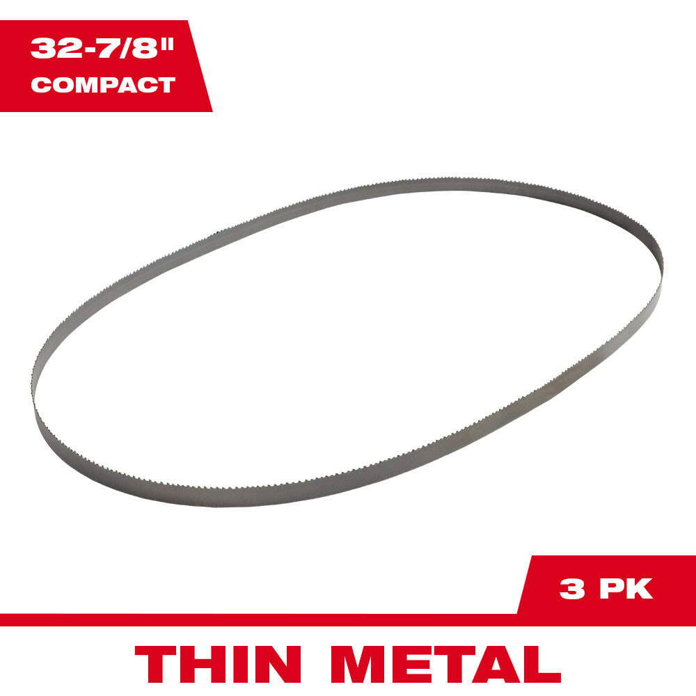 48-39-0579 Compact Medium Metal Portable Band Saw Blade, 32-7/8 in L, 1/2 in W x 0.02 in THK, 18 TPI, Bi-Metal Body