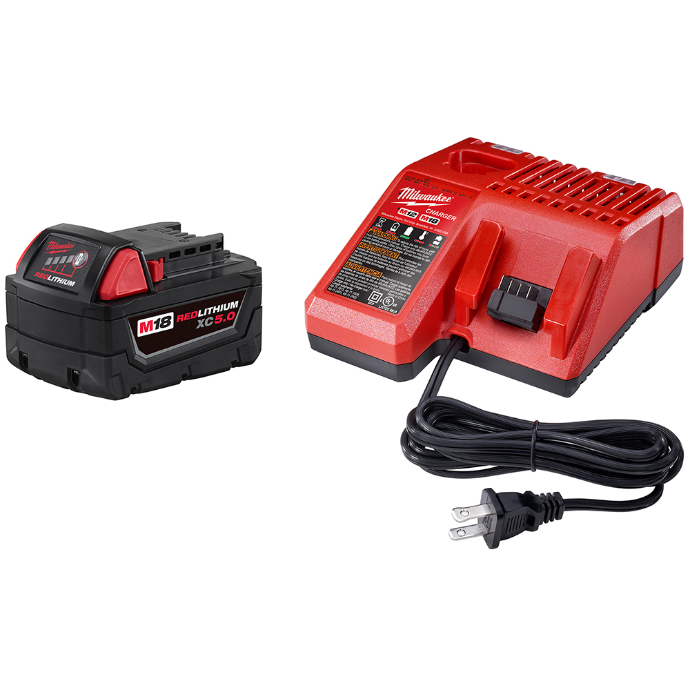 48-59-1880 Starter Kit, For Use With M18 18 V Cordless Tools, 8 Ah, XC Lithium-Ion Battery, 120 V AC