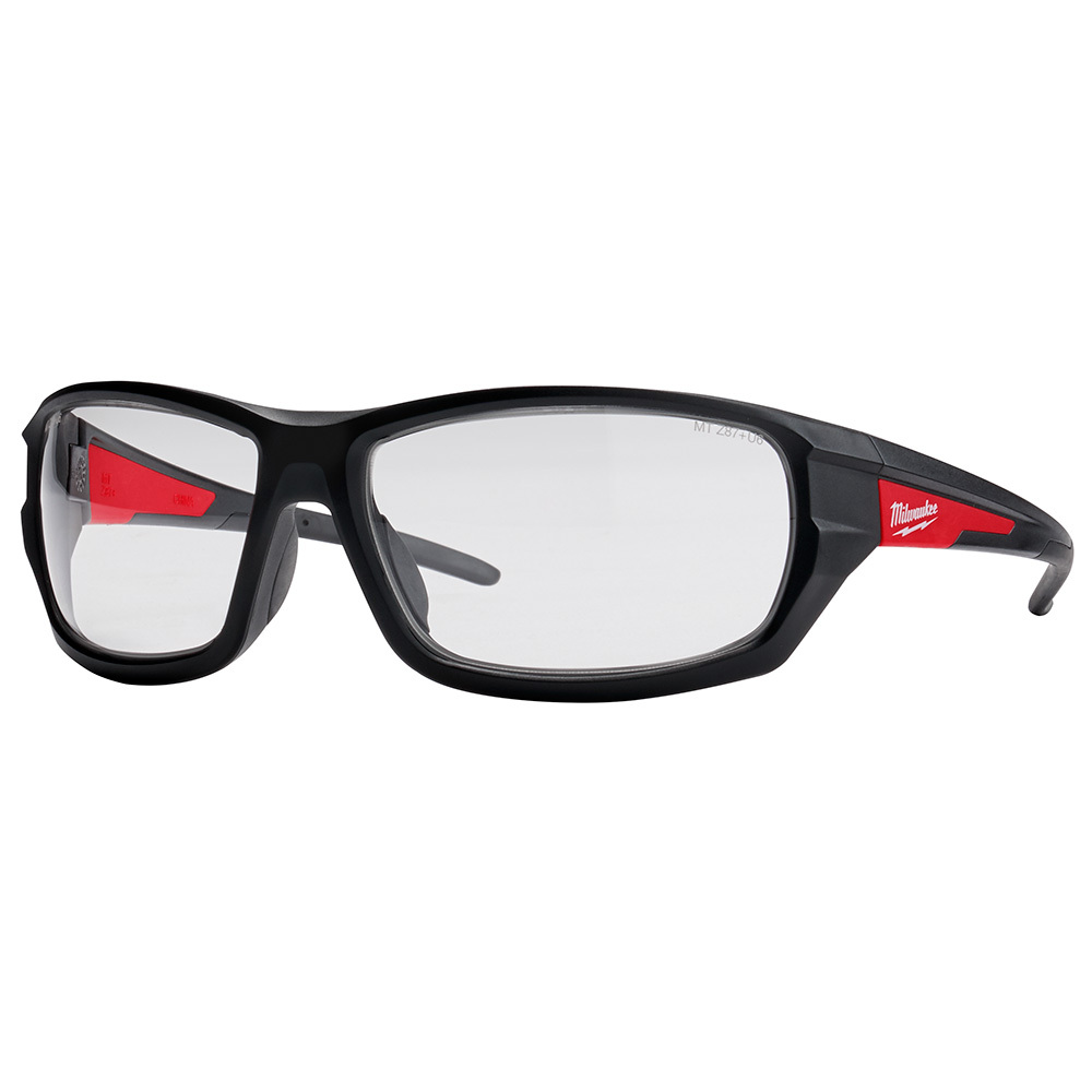 48-73-2021 High Performance Safety Glasses, Anti-Fog/Anti-Scratch/Impact-Resistant, Clear Lens, Full-Frame Frame, Black, Plastic Frame, Polycarbonate Lens, ANSI Z87.1+