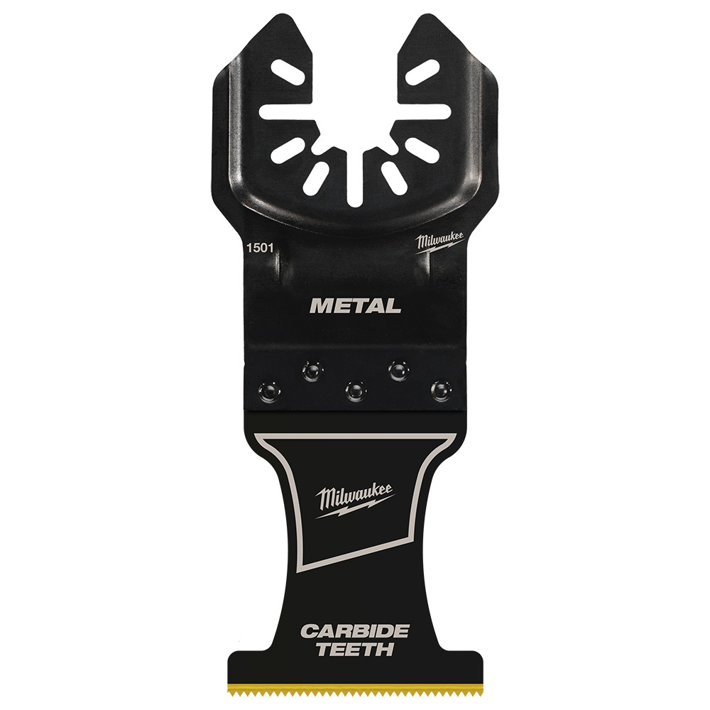 49-25-1501 OPEN-LOK 1-Piece Blade, For Use With Oscillating Multi-Tool, 1-3/8 in Cutting Width, 1-5/8 in Max Plunge Cut Depth, Carbide