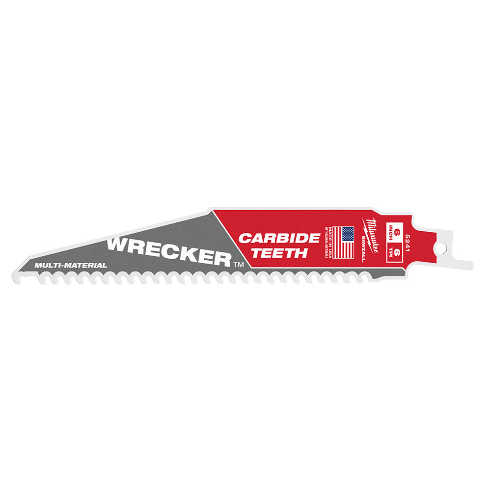 48-00-5241 WRECKER 34-Teeth Multi-Purpose Reciprocating Saw Blade, 6 in L, 6, Universal Tang