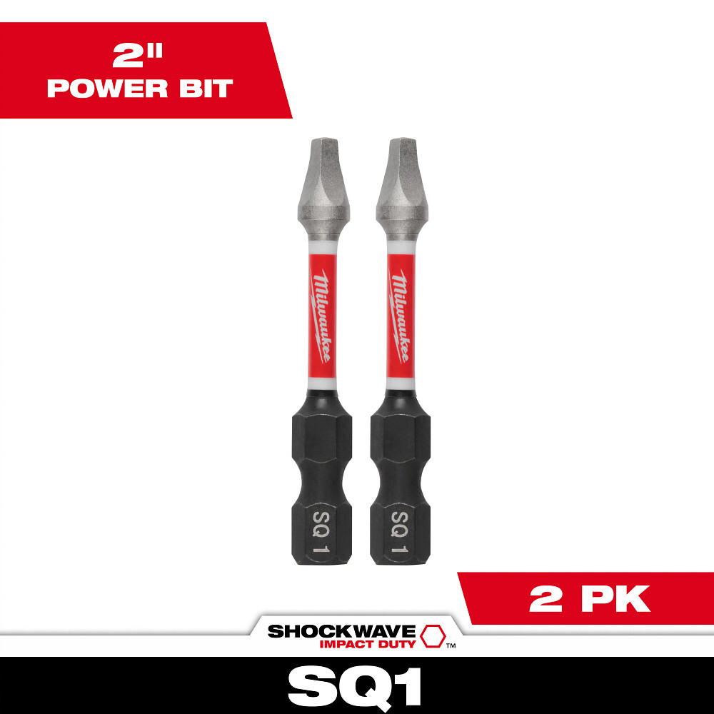 2in SQ1 Impact Bit 2pk