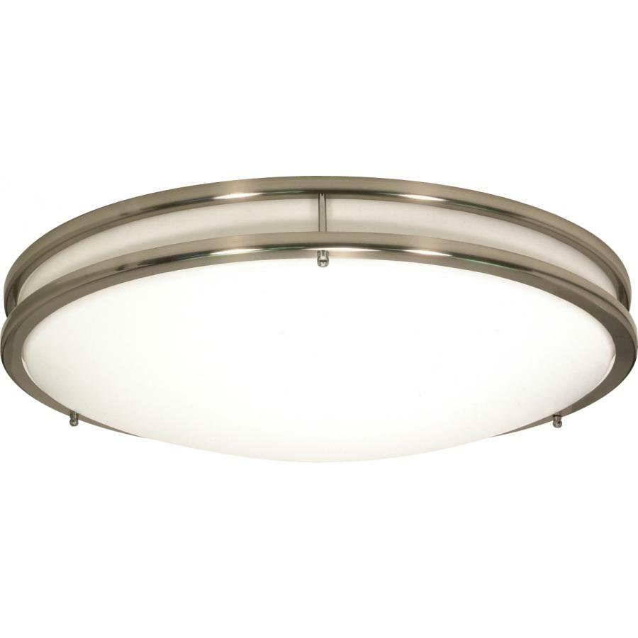 62-1035 Nuvo Glamour Close-to-Ceiling Dimmable Transitional Flush Mount Fixture, (1) Lamp, 120 VAC, Brushed Nickel Housing