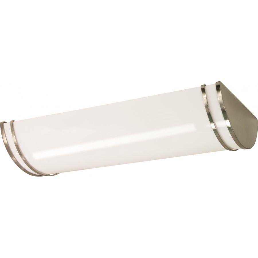 62-1039 Nuvo Glamour Close-to-Ceiling Dimmable Linear Transitional Flush Mount Fixture, (1) Lamp, 120 VAC, Brushed Nickel Housing