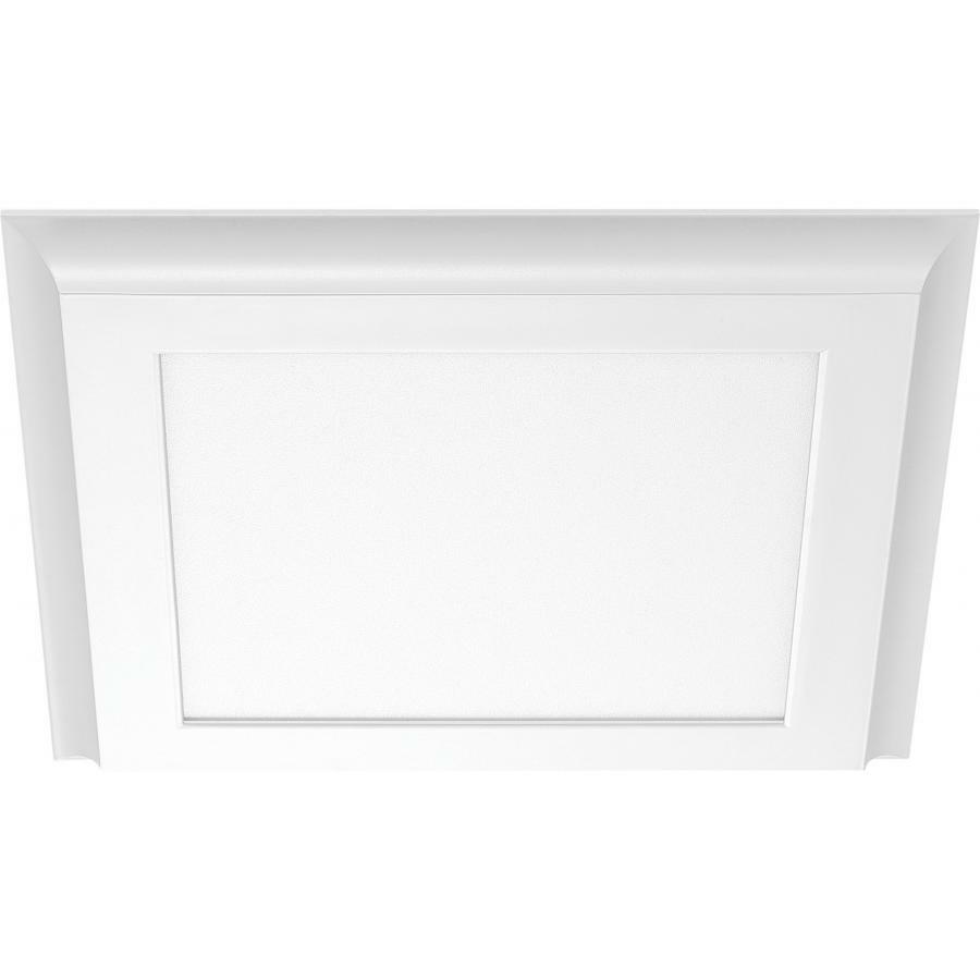 62-1381 Nuvo Blink Plus Dimmable Flat Panel Rectangular Surface Mount Fixture, (1) Lamp, 18 W Fixture, 100 to 277 VAC, White Housing