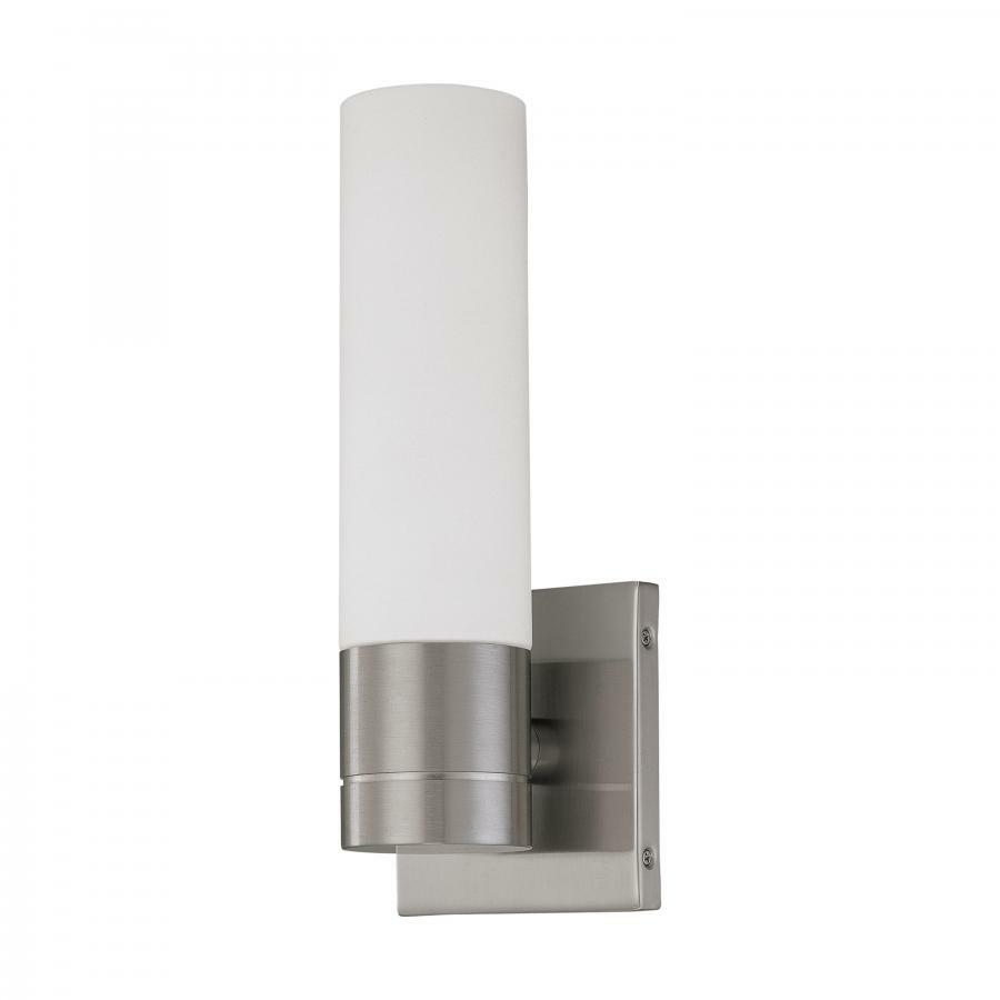 62-2934 Nuvo Link Dimmable Wall Sconce Fixture, (1) Lamp, 120 V AC, Brushed nickel Housing