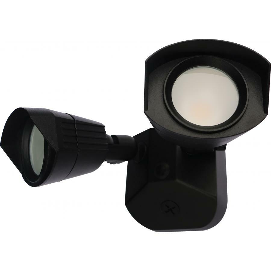 65-214 Nuvo 2-Head Non-Dimmable Security Light, (2) Lamp, 100 to 277 V, Black Housing