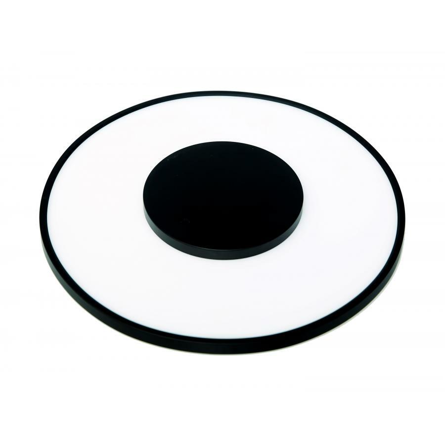 62-1516 Nuvo Blink Luxe Dimmable Round Flush Mount Light Fixture, 120 to 277 V, Black Housing