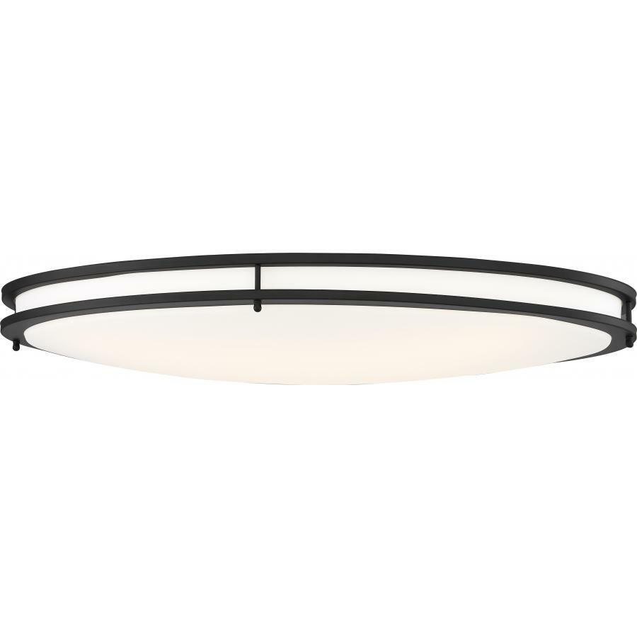 62-1441 Nuvo Glamour Contemporary Dimmable Modern Oval Transitional Flush Mount Light Fixture, 120 V, Matte Black Housing